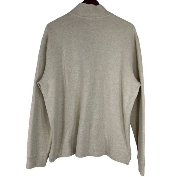 Vintage 90’s Polo Ralph Lauren Beige Quarter Zip Pullover Sweatshirt Mens XL - Picture 2 of 9